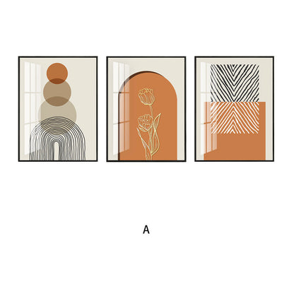 Framed Geometric Landscape Art Set Homeandso