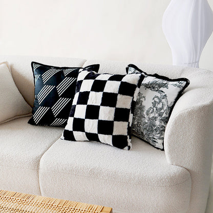 Houndstooth Pattern Decorative Accent Pillow