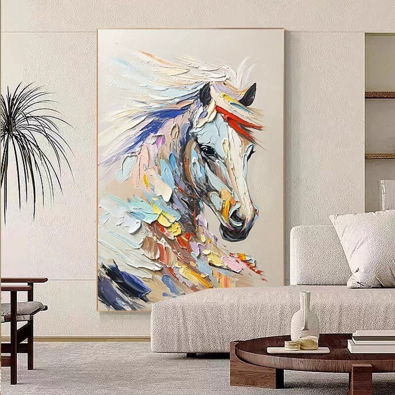 Textured Horse Canvas Art Homeandso