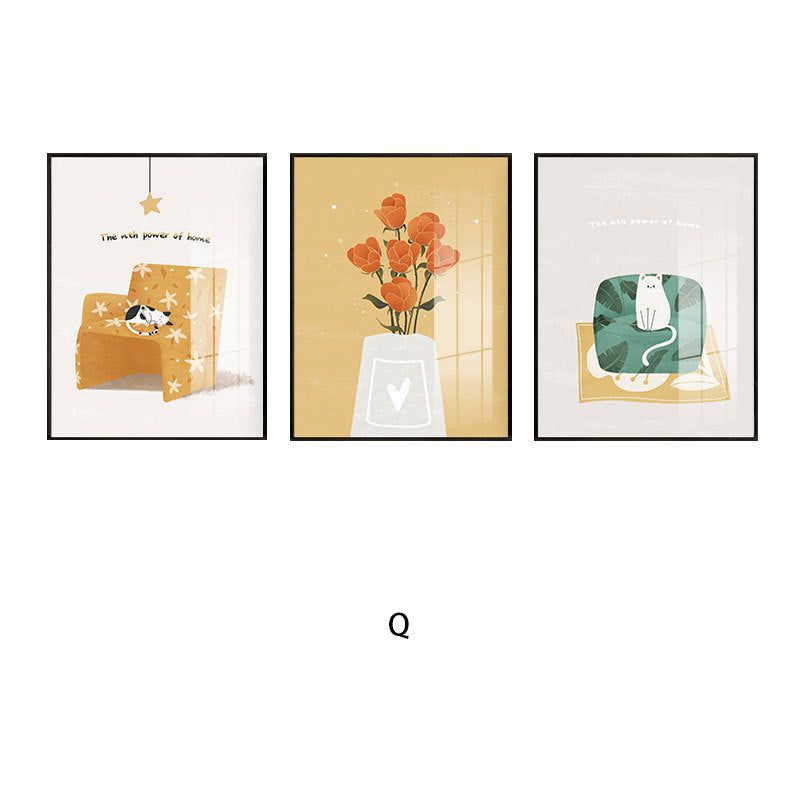 Framed Geometric Landscape Art Set Homeandso