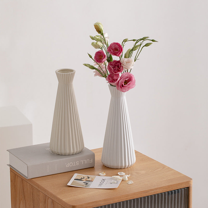 Elegant Textured Ceramic Vase Homeandso