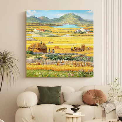 Scenic Agricultural Landscape Canvas Art Homeandso