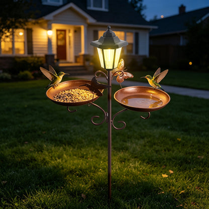 Elegant Outdoor Solar Lantern Stand Homeandso