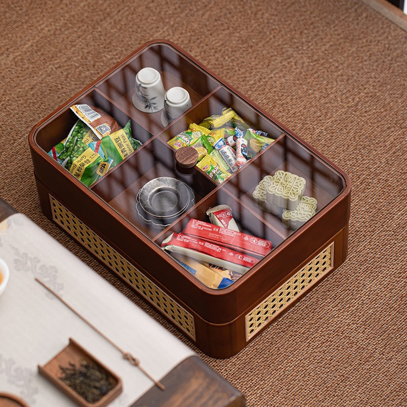 Glass-Topped Modular Storage Tray Homeandso