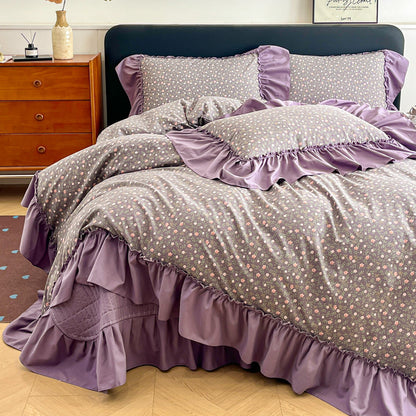 Floral Ruffled Bedding Set