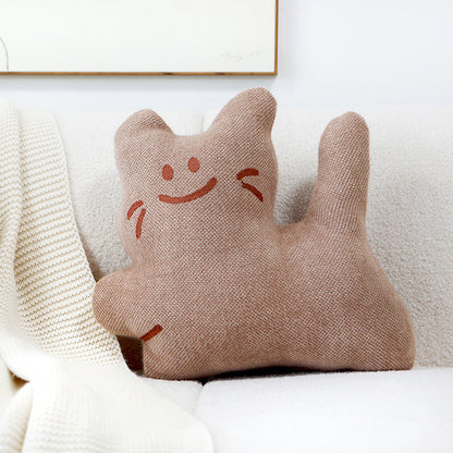Cat-Shaped Decorative Cushion