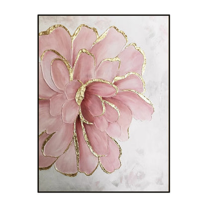 Floral Gold Accent Canvas Art Homeandso