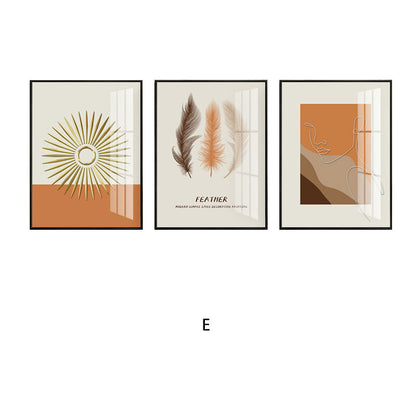 Framed Geometric Landscape Art Set Homeandso