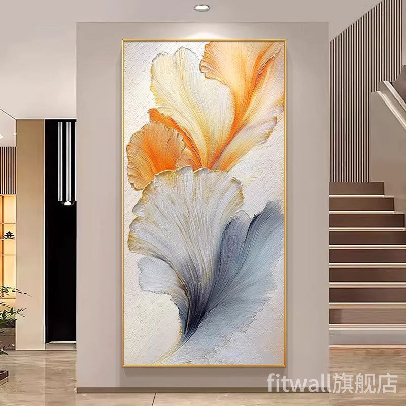 Embossed Floral Canvas Wall Art Homeandso