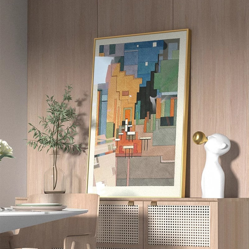 Geometric Abstract Canvas Art Print Homeandso