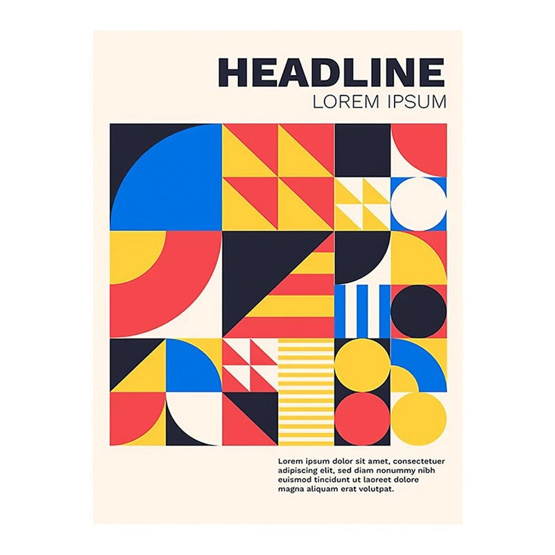 Bauhaus-Inspired Abstract Wall Art Print Homeandso