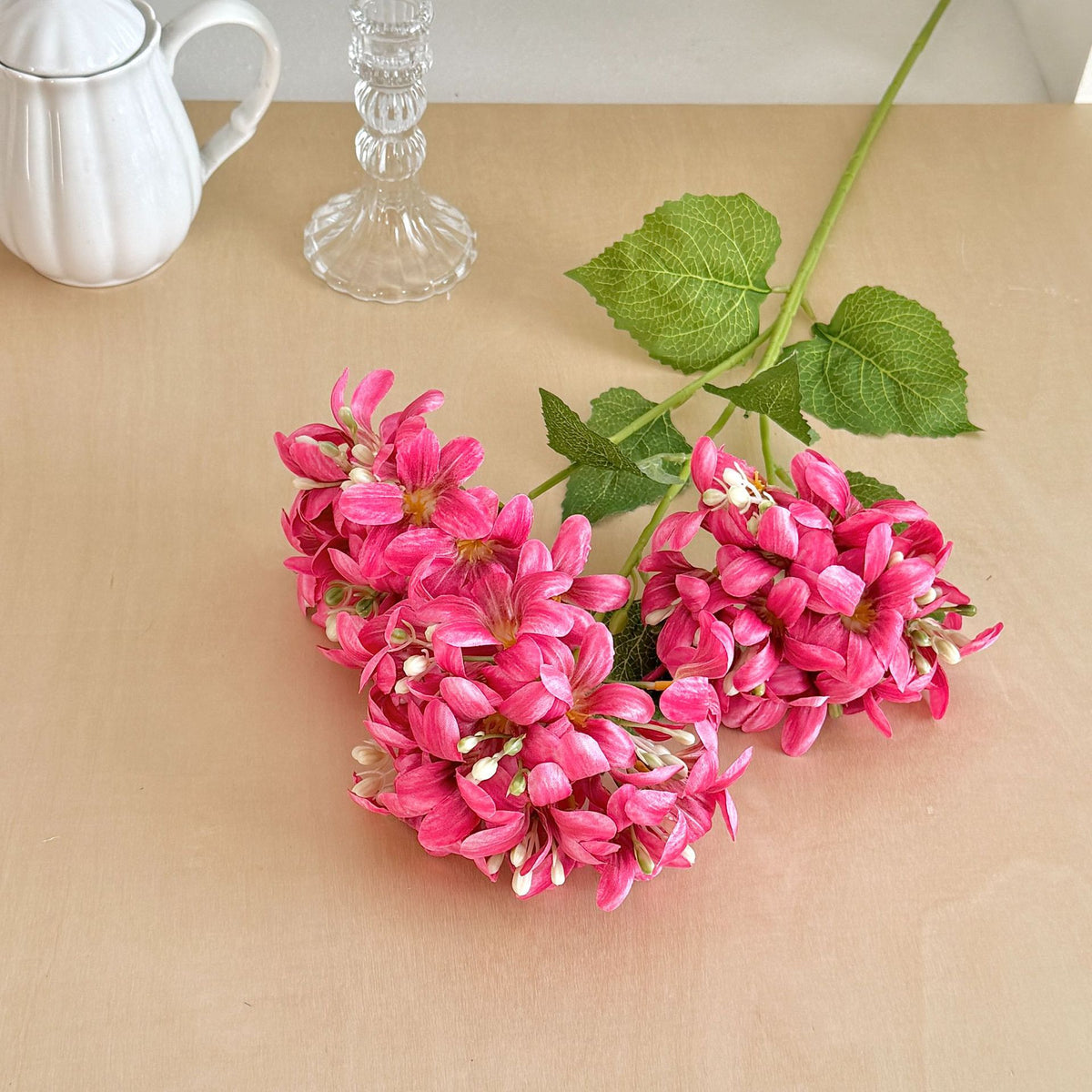 Elegant Faux Violet Floral Stem