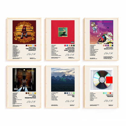 Retro Music-Themed Art Print Set Homeandso