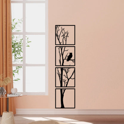 Artistic Tree and Owl Wall Art Homeandso