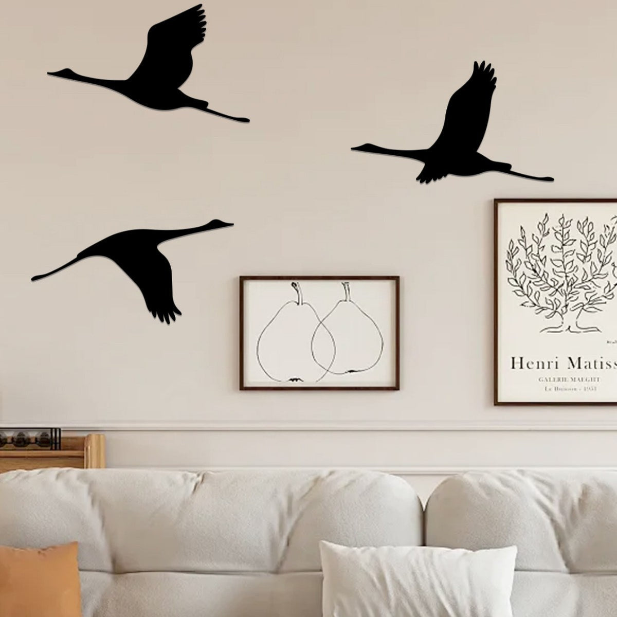Homeandso Crane Silhouette Wall Art