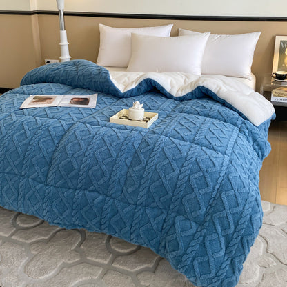 Reversible Plush Bed Blanket Homeandso