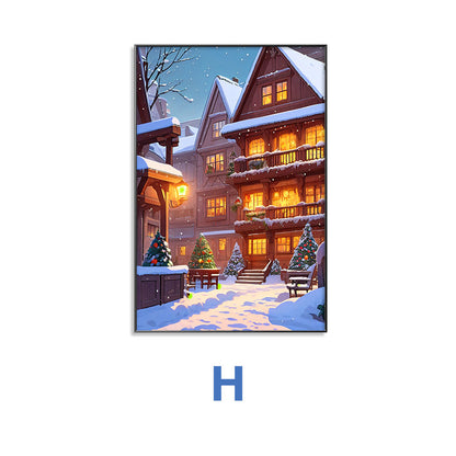 Winter Wonderland Scene Framed Wall Art Homeandso