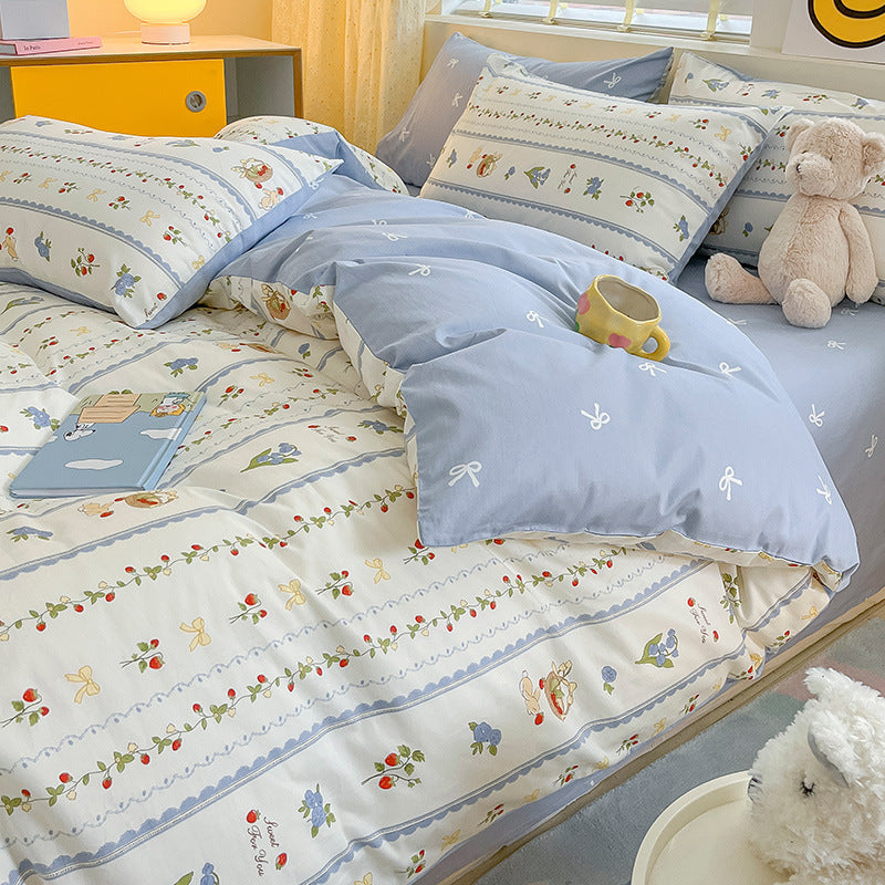 Decorative Floral Print Bedding Set Homeandso