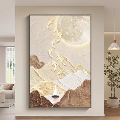 3D Koi Fish Relief Wall Art Homeandso