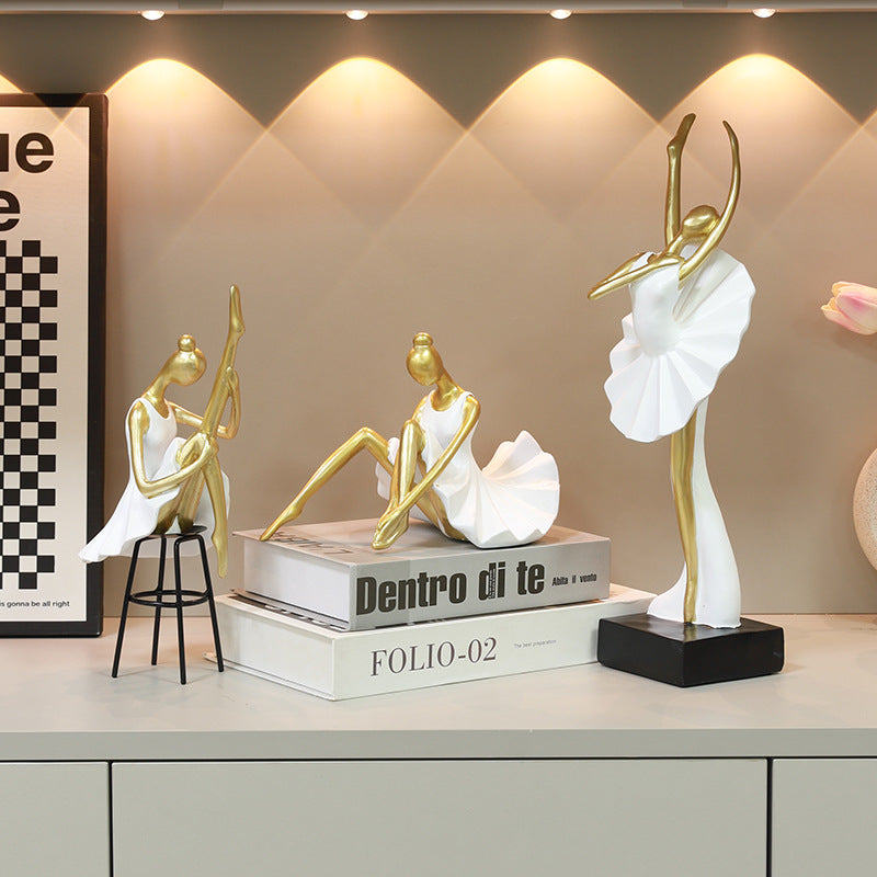 Elegant Dancing Figure Sculpture Homeandso