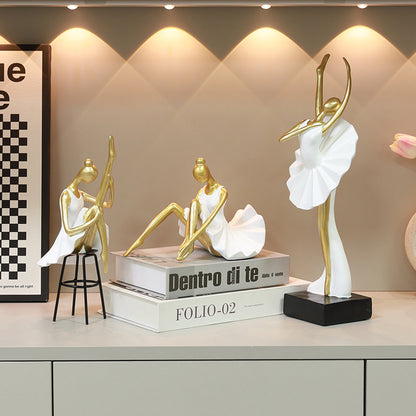 Elegant Dancing Figure Sculpture Homeandso