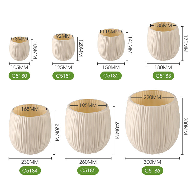 Textured Modern Ceramic Garden Planter Homeandso