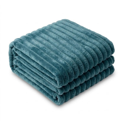 Pluche Ribbel Fleece Dekentje