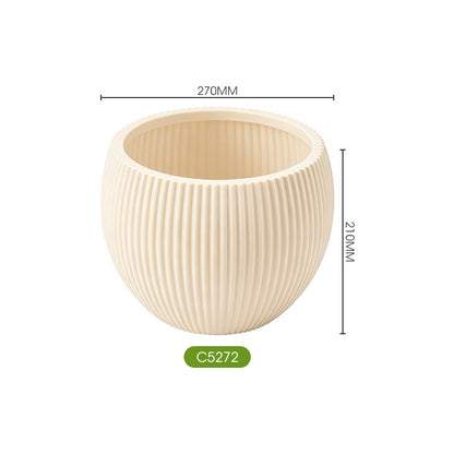 Elegant Textured Round Planter Homeandso