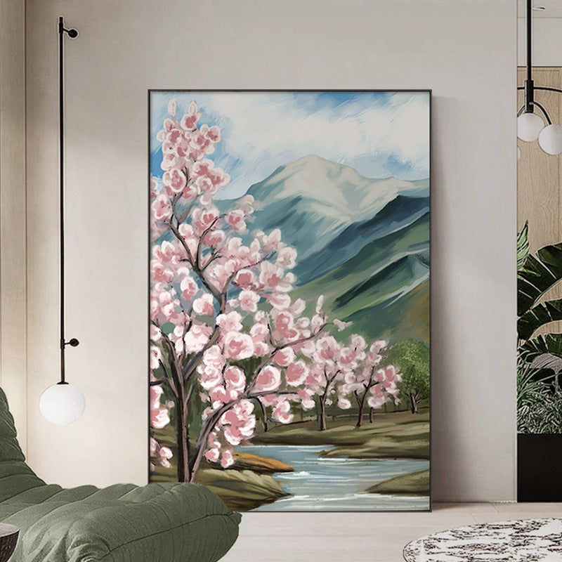 Framed Cherry Blossom Landscape Art Homeandso