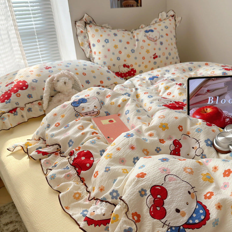 Soft Plush Cartoon-Themed Comforter Set