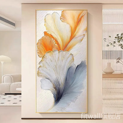 Embossed Floral Canvas Wall Art Homeandso