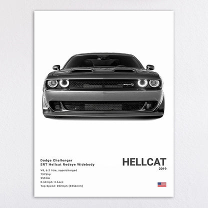 Vintage-Inspired Ford Mustang GT500 Art Print Homeandso