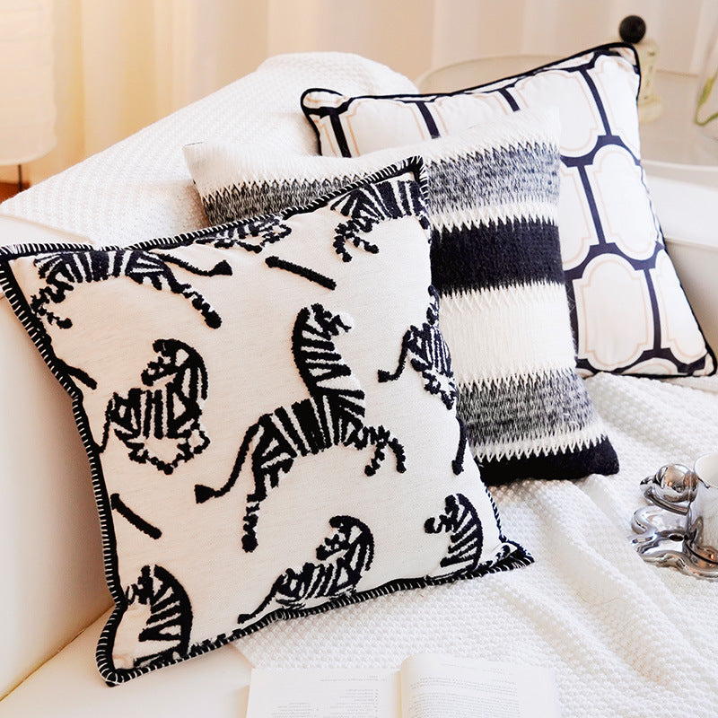 Artistic Abstract Patterned Throw Pillow