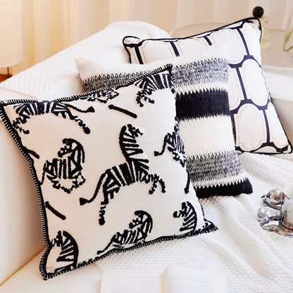 Artistic Abstract Patterned Throw Pillow