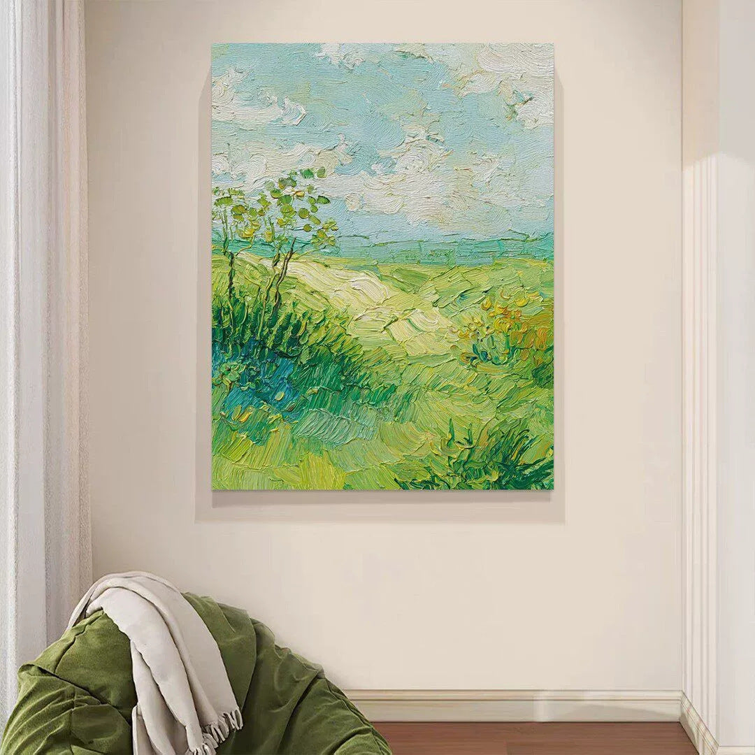 Textured Impressionistic Landscape Canvas Artwork Homeandso