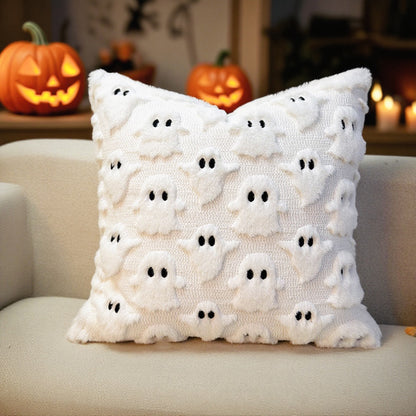 Ghost-Themed Decorative Cushion