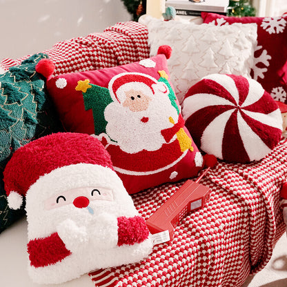 Festive Holiday-Themed Decorative Throw Pillow