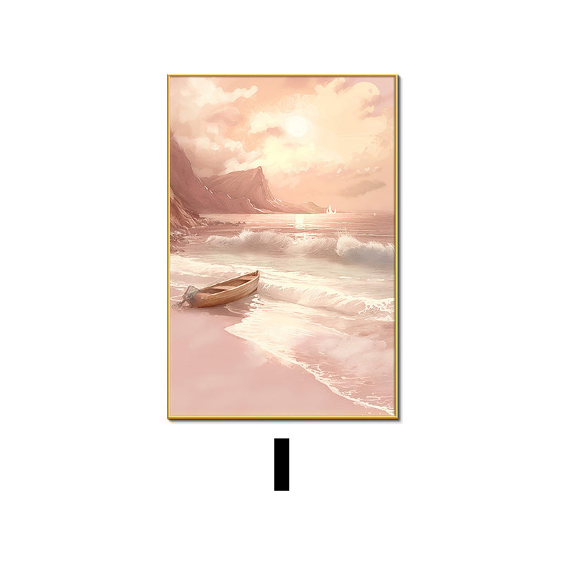 Framed Coastal Sunset Landscape Artwork Homeandso