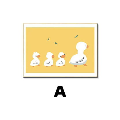 Whimsical Duck Family Framed Wall Art Homeandso