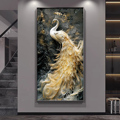 Elegant Framed Peacock Art Print Homeandso