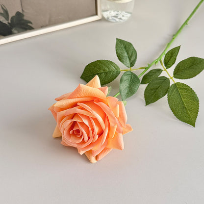Realistic Silk Rose Stem for Home Decor