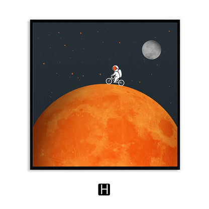 Astronaut Themed Framed Wall Art Homeandso