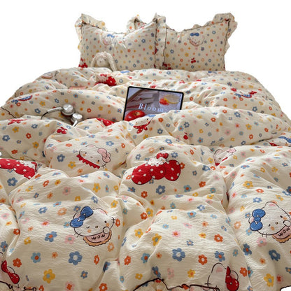Soft Plush Cartoon-Themed Comforter Set