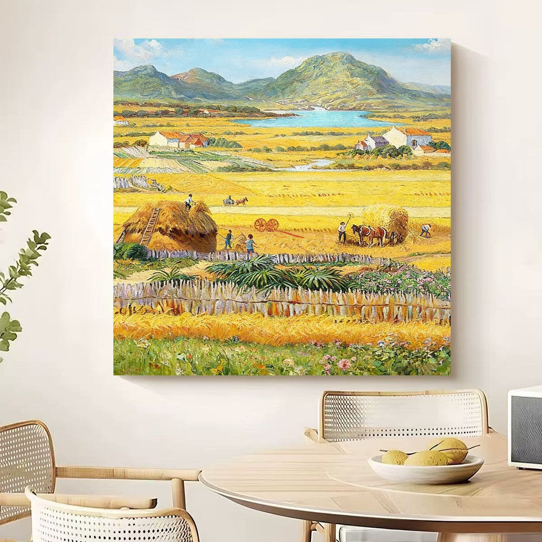 Scenic Agricultural Landscape Canvas Art Homeandso