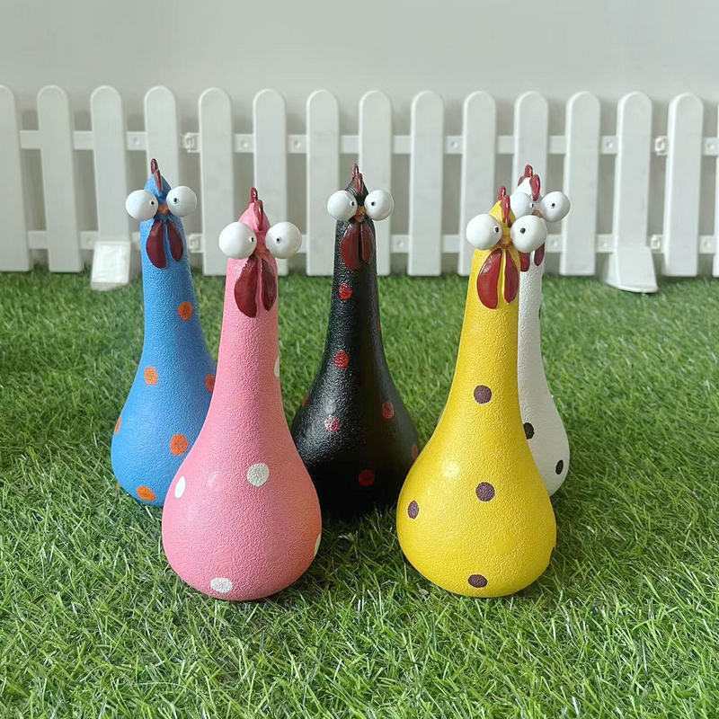 Playful Decorative Chicken Figurine Homeandso