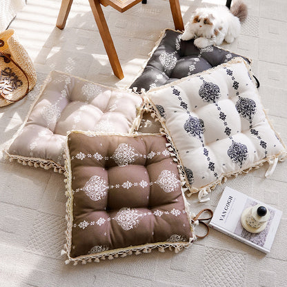 Decorative Tasseled Floor Cushion