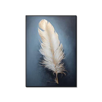 Feather-Inspired Framed Artwork Homeandso
