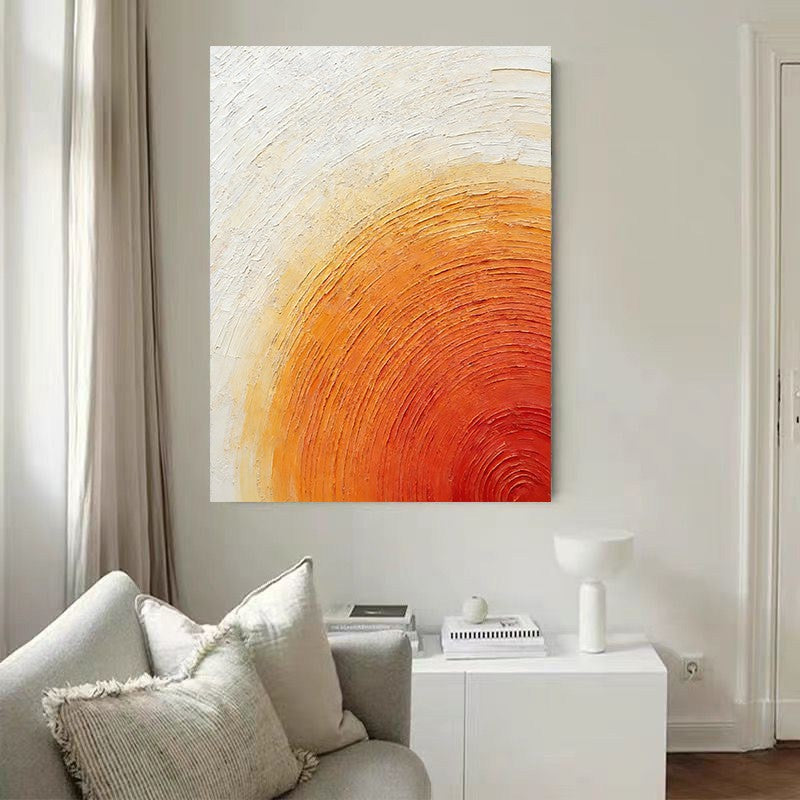 Textured Abstract Sunburst Canvas Art Homeandso