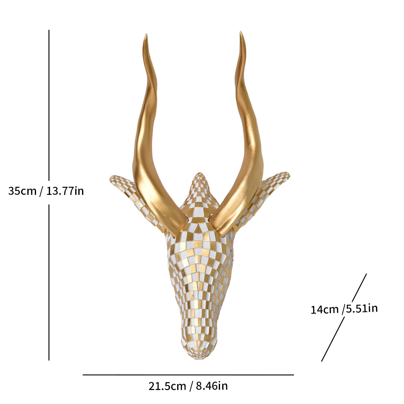 Artistic Wall Mounted Deer Head Sculpture Homeandso