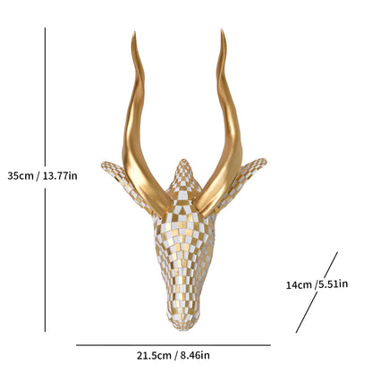 Artistic Wall Mounted Deer Head Sculpture Homeandso
